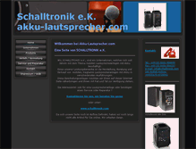 Tablet Screenshot of akku-lautsprecher.com